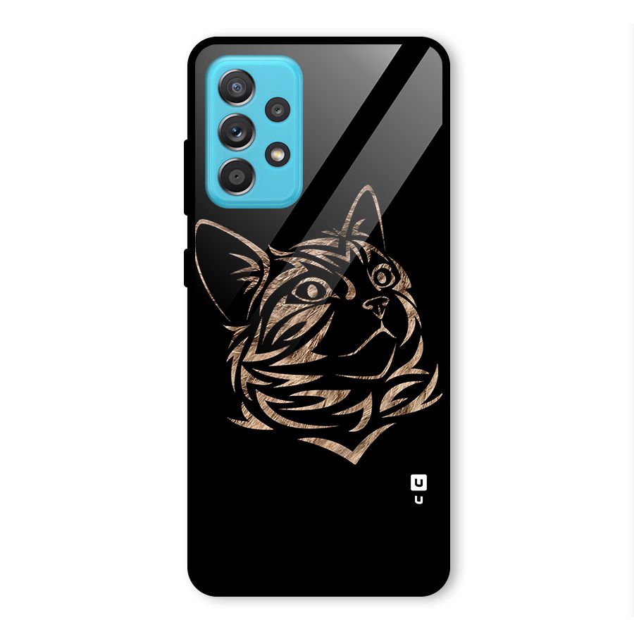 Tribal Cat Glass Back Case for Galaxy A52