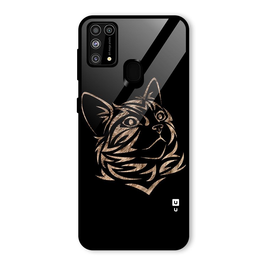 Tribal Cat Glass Back Case for Galaxy F41