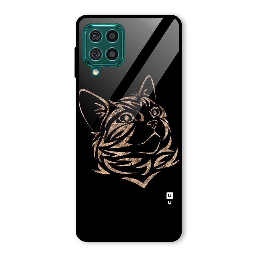 Tribal Cat Glass Back Case for Galaxy F62
