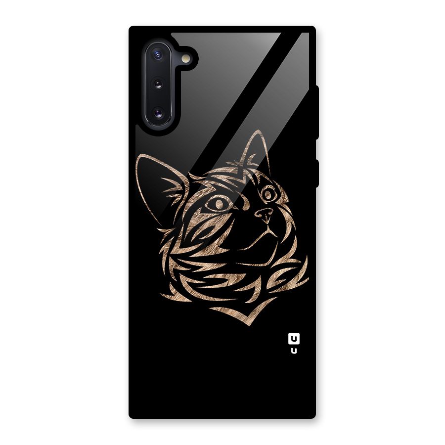 Tribal Cat Glass Back Case for Galaxy Note 10