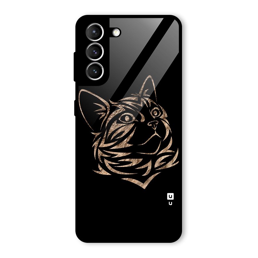 Tribal Cat Glass Back Case for Galaxy S21 5G