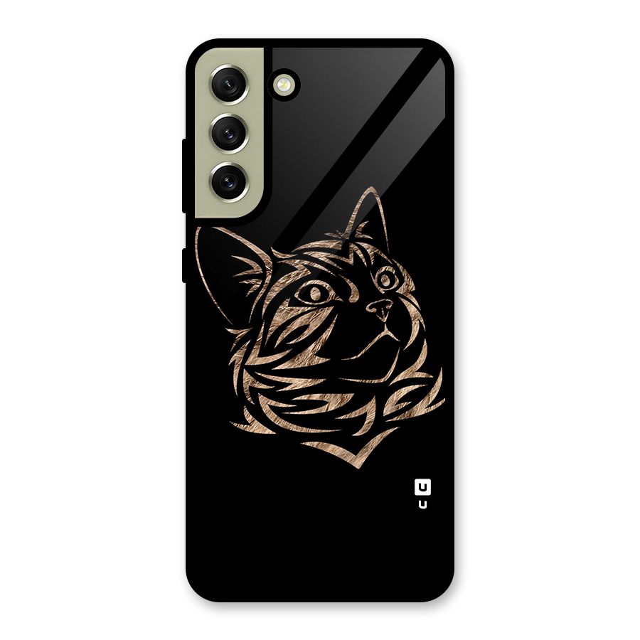Tribal Cat Glass Back Case for Galaxy S21 FE 5G