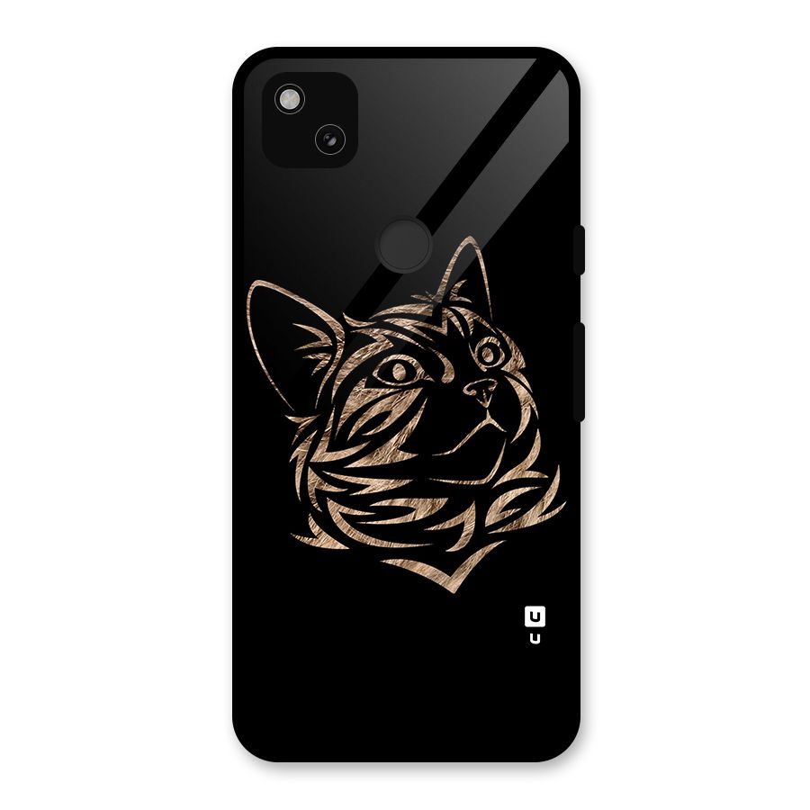 Tribal Cat Glass Back Case for Google Pixel 4a