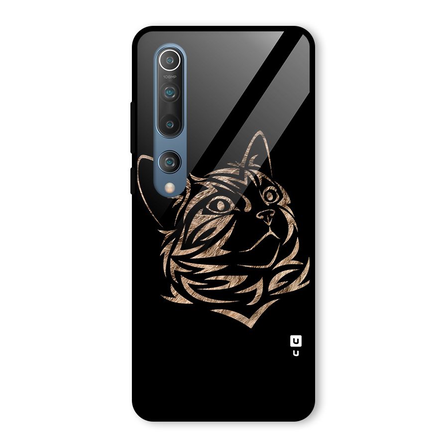 Tribal Cat Glass Back Case for Mi 10