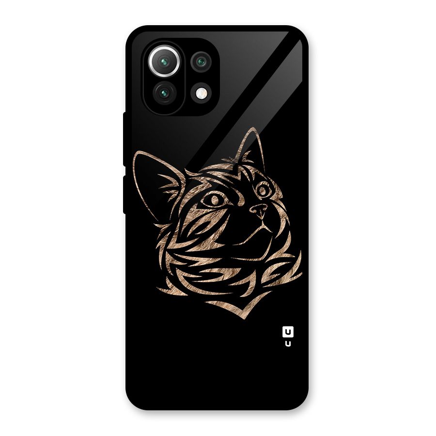 Tribal Cat Glass Back Case for Mi 11 Lite