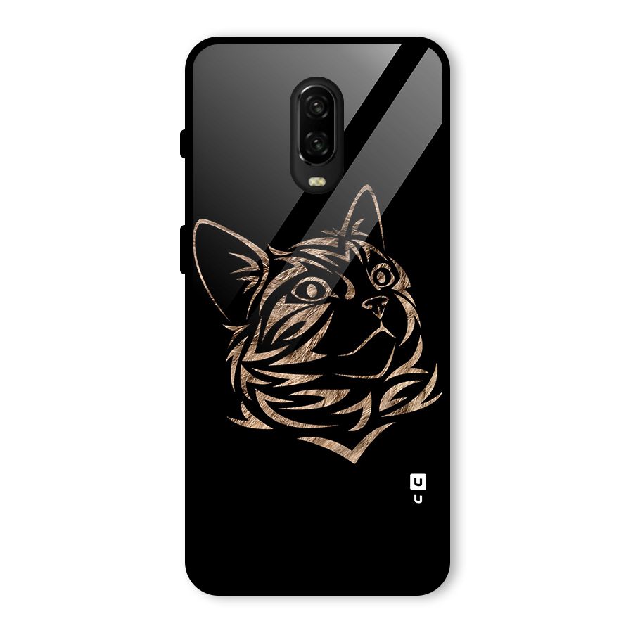 Tribal Cat Glass Back Case for OnePlus 6T