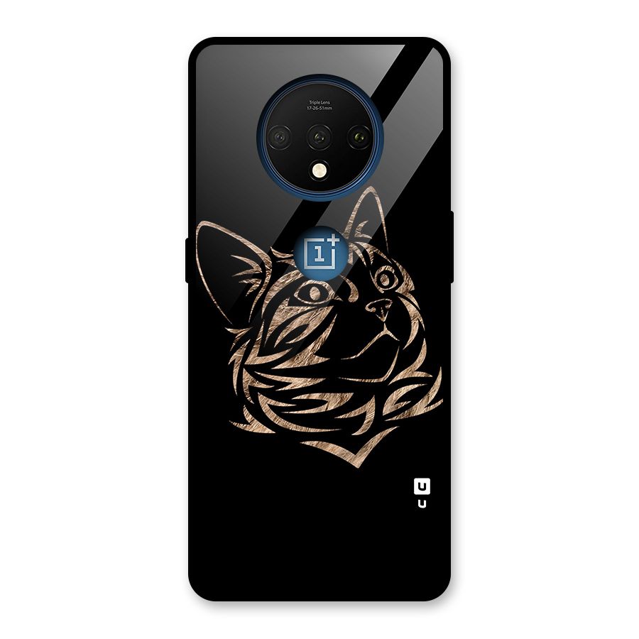 Tribal Cat Glass Back Case for OnePlus 7T