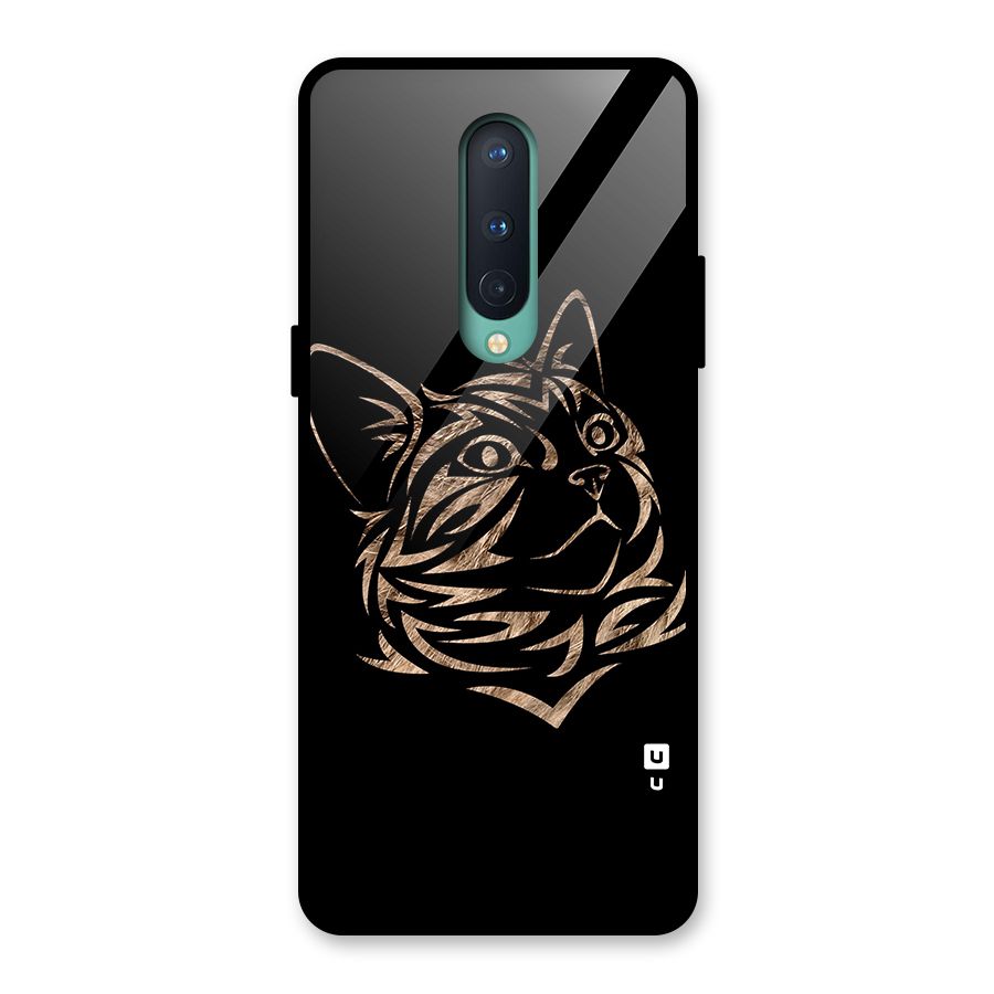 Tribal Cat Glass Back Case for OnePlus 8