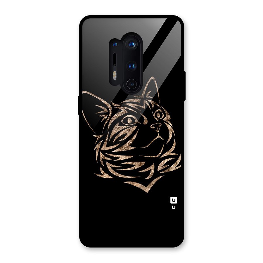 Tribal Cat Glass Back Case for OnePlus 8 Pro