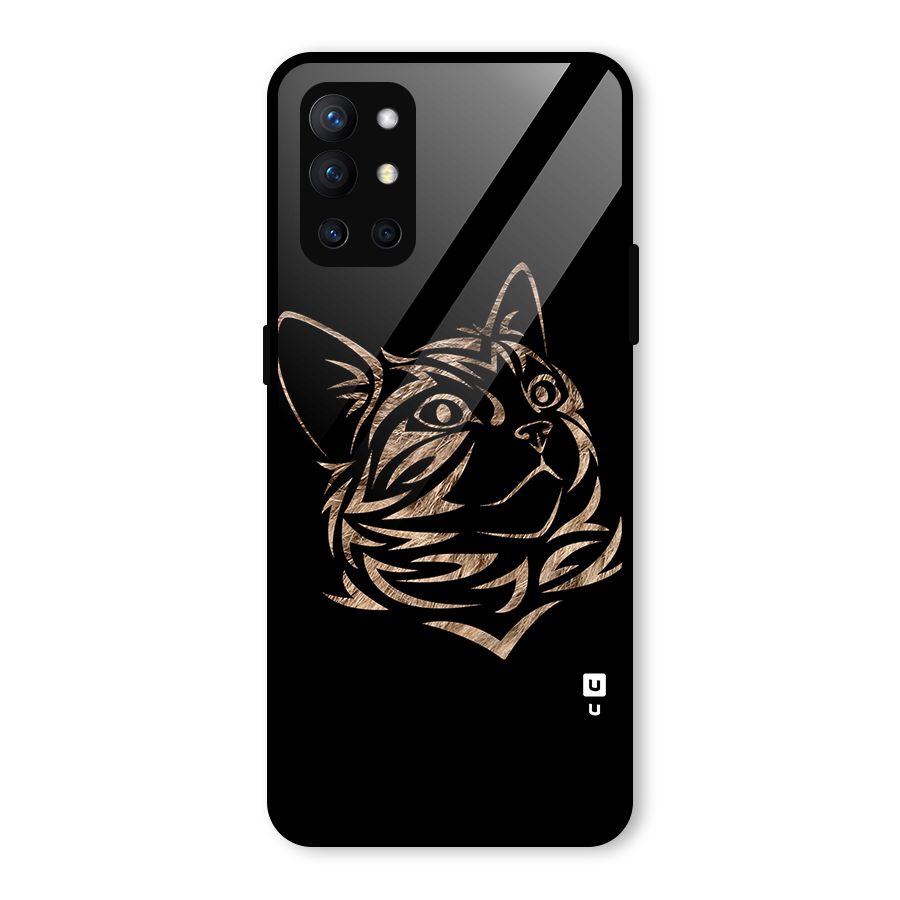 Tribal Cat Glass Back Case for OnePlus 9R