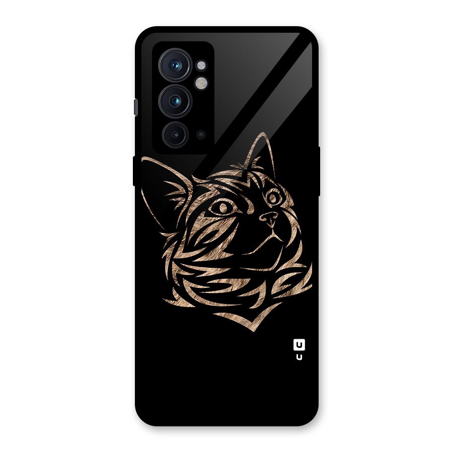 Tribal Cat Glass Back Case for OnePlus 9RT 5G