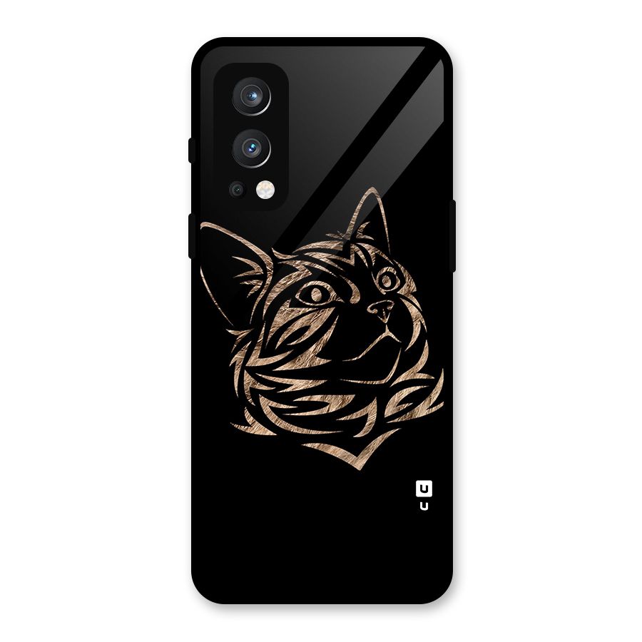 Tribal Cat Glass Back Case for OnePlus Nord 2 5G