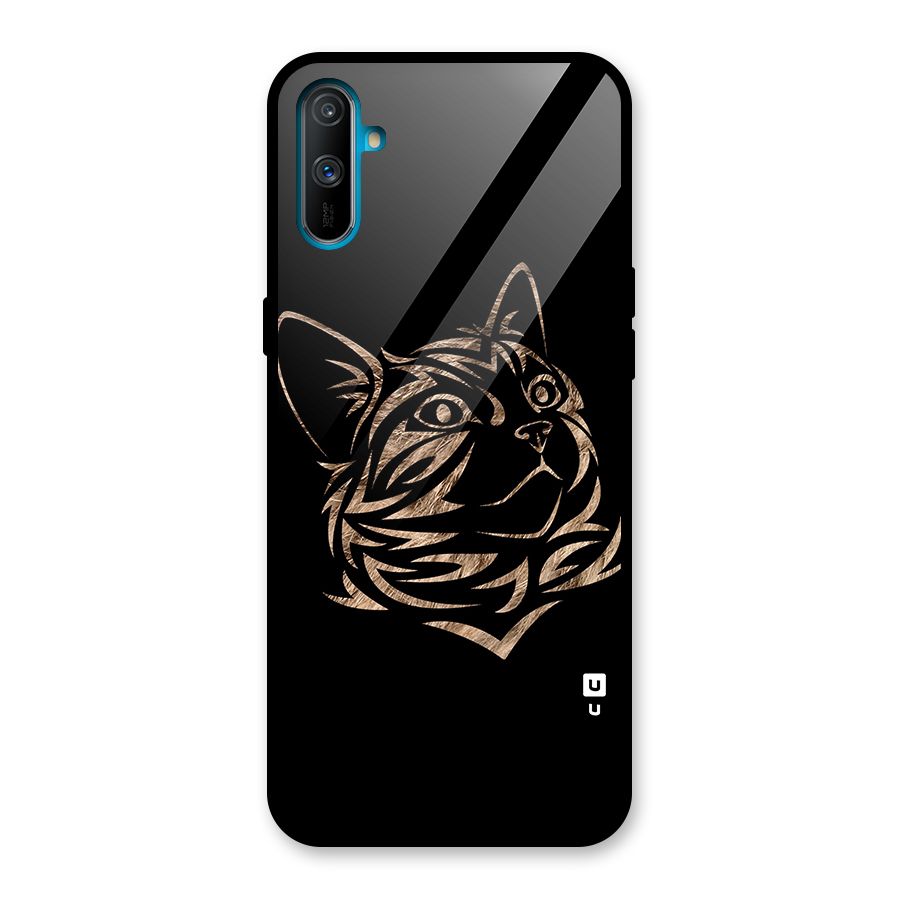 Tribal Cat Glass Back Case for Realme C3