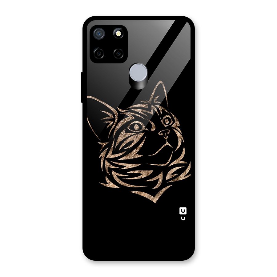 Tribal Cat Glass Back Case for Realme Narzo 30A