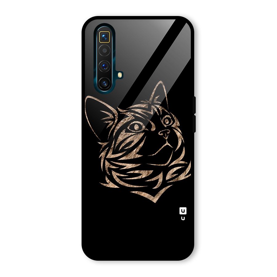 Tribal Cat Glass Back Case for Realme X3