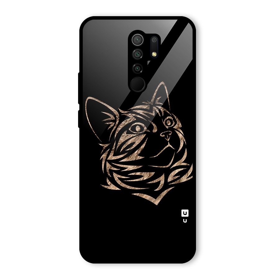 Tribal Cat Glass Back Case for Redmi 9 Prime
