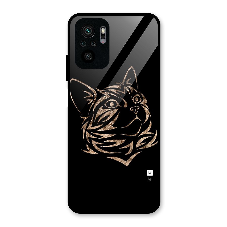 Tribal Cat Glass Back Case for Redmi Note 10S