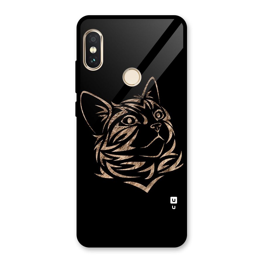 Tribal Cat Glass Back Case for Redmi Note 5 Pro