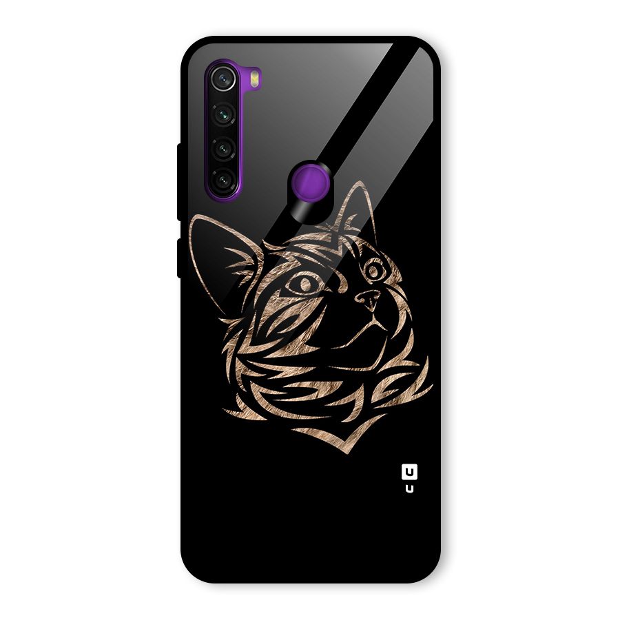 Tribal Cat Glass Back Case for Redmi Note 8