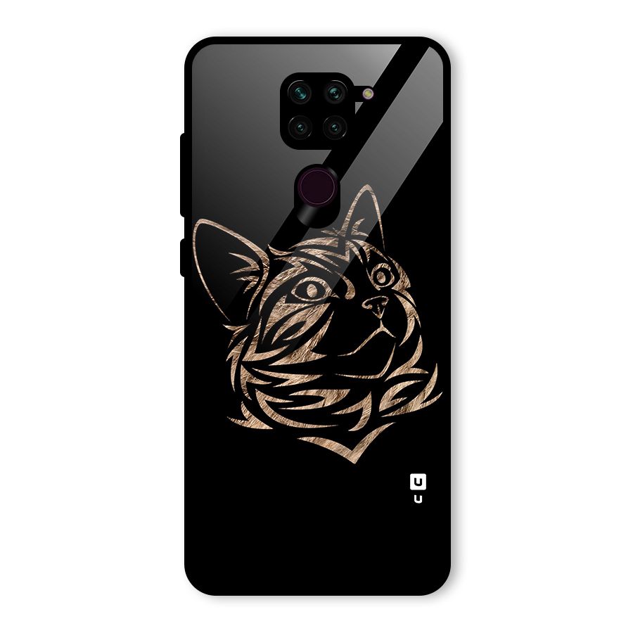 Tribal Cat Glass Back Case for Redmi Note 9
