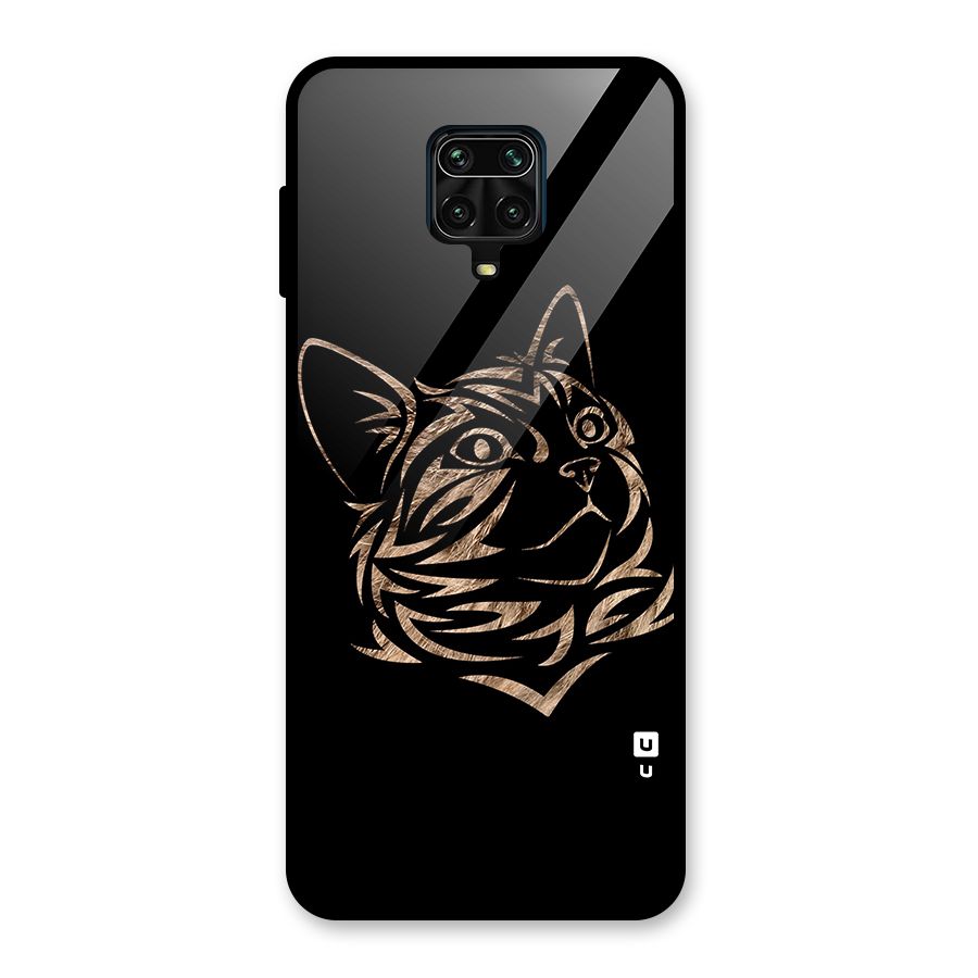 Tribal Cat Glass Back Case for Redmi Note 9 Pro