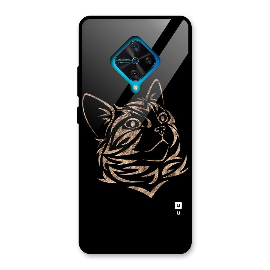 Tribal Cat Glass Back Case for Vivo S1 Pro