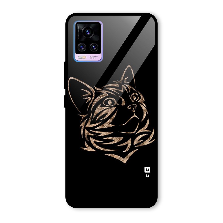 Tribal Cat Glass Back Case for Vivo V20 Pro