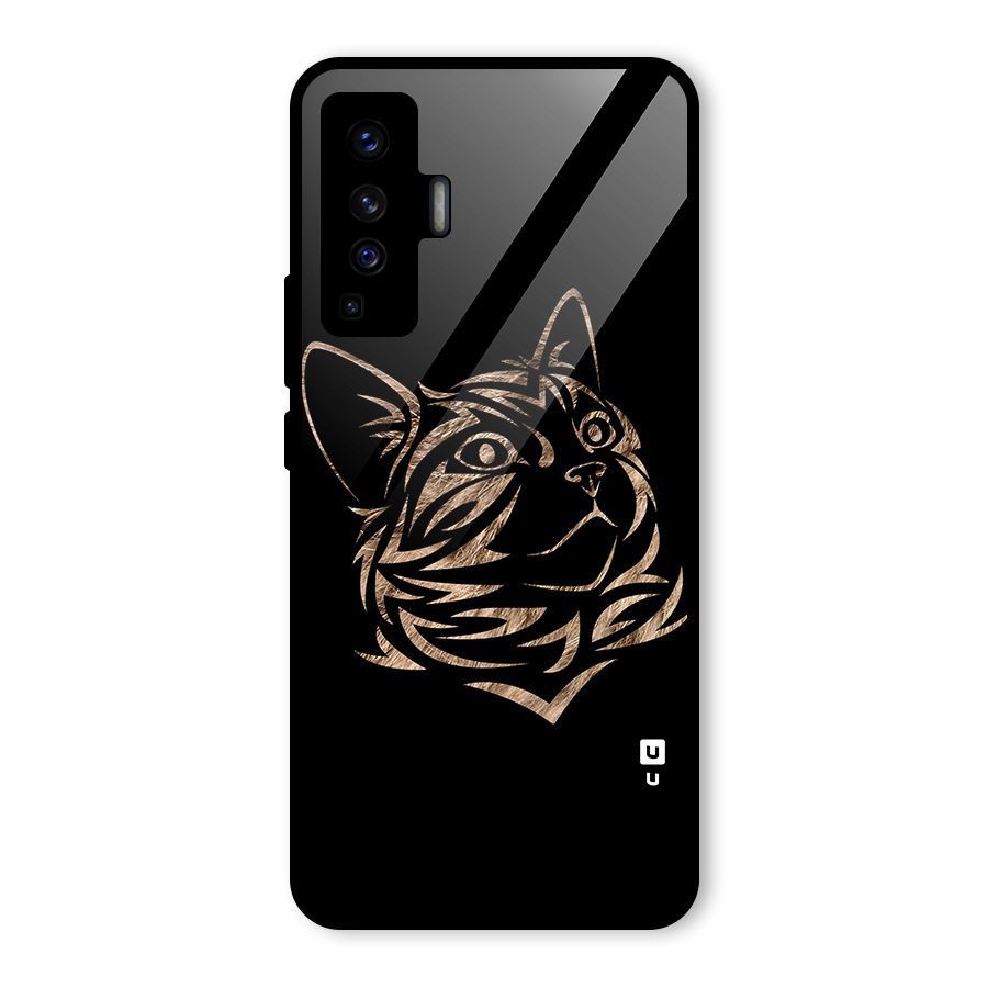 Tribal Cat Glass Back Case for Vivo X50