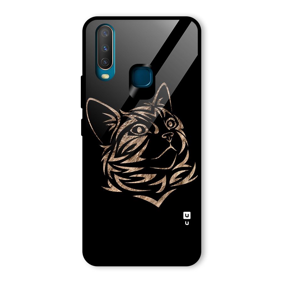 Tribal Cat Glass Back Case for Vivo Y15