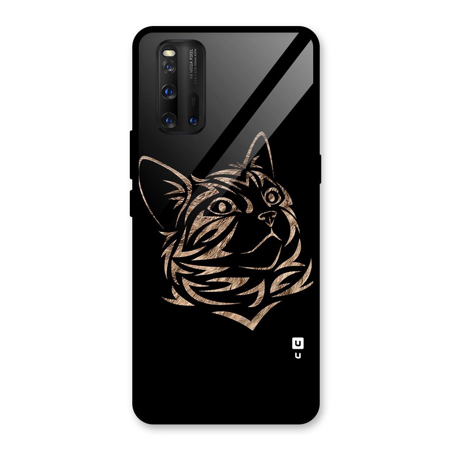 Tribal Cat Glass Back Case for Vivo iQOO 3
