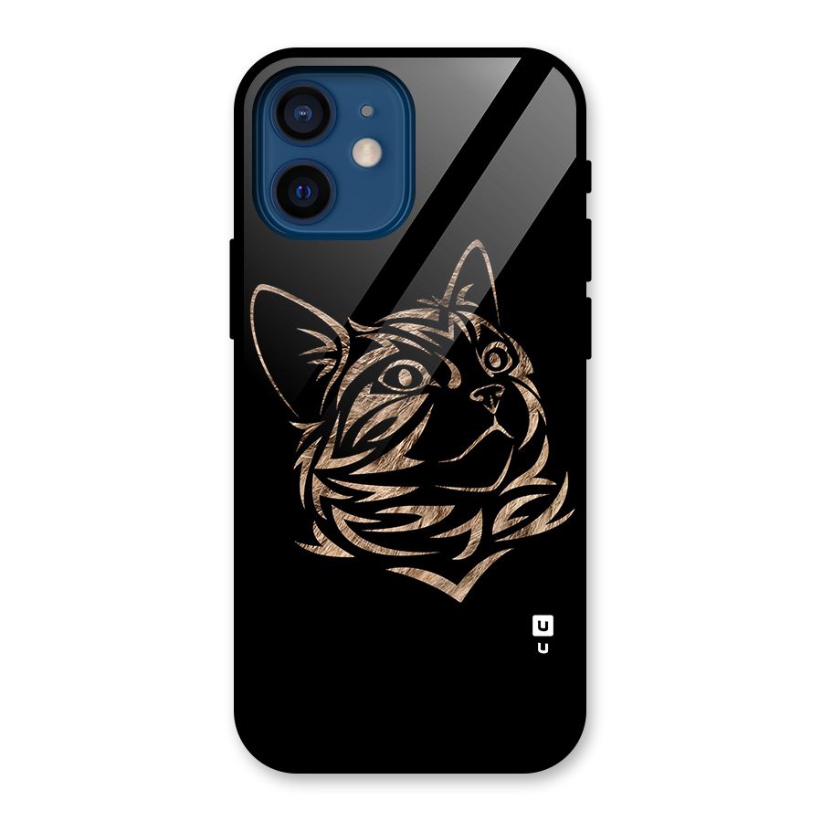 Tribal Cat Glass Back Case for iPhone 12 Mini