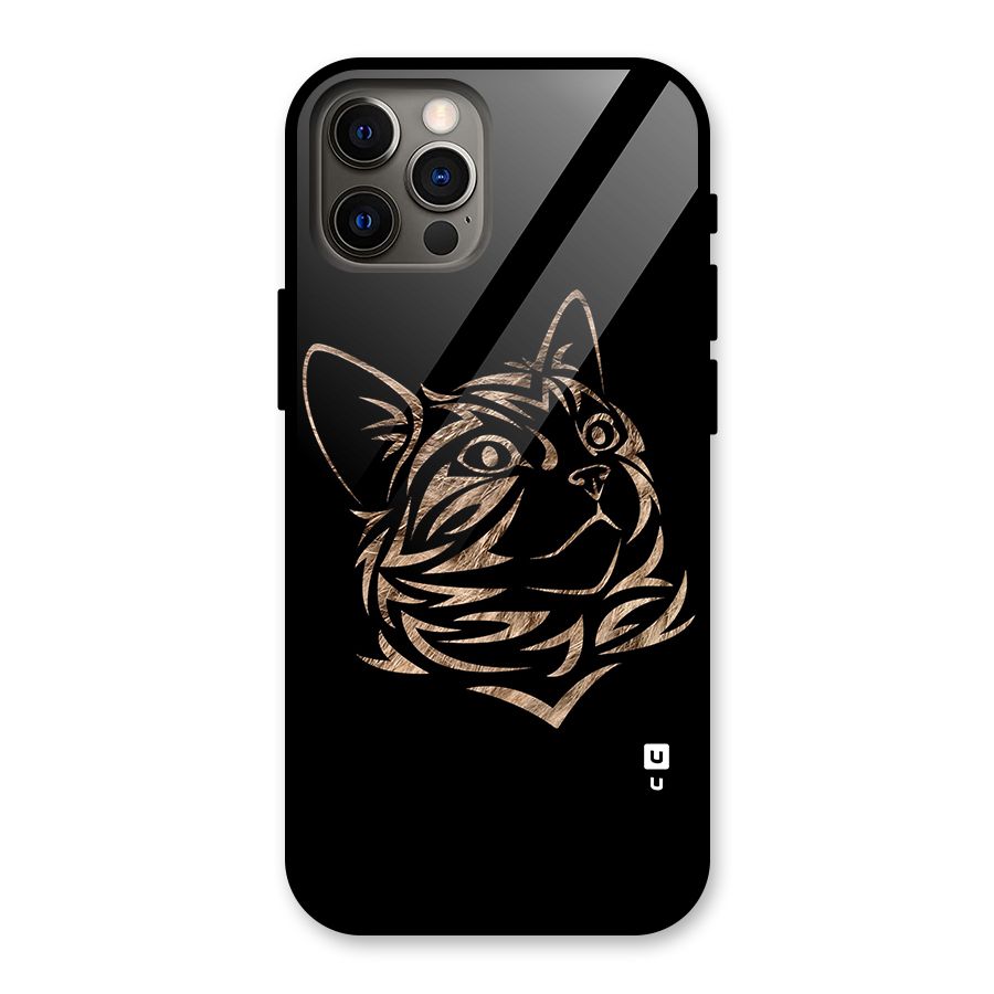 Tribal Cat Glass Back Case for iPhone 12 Pro