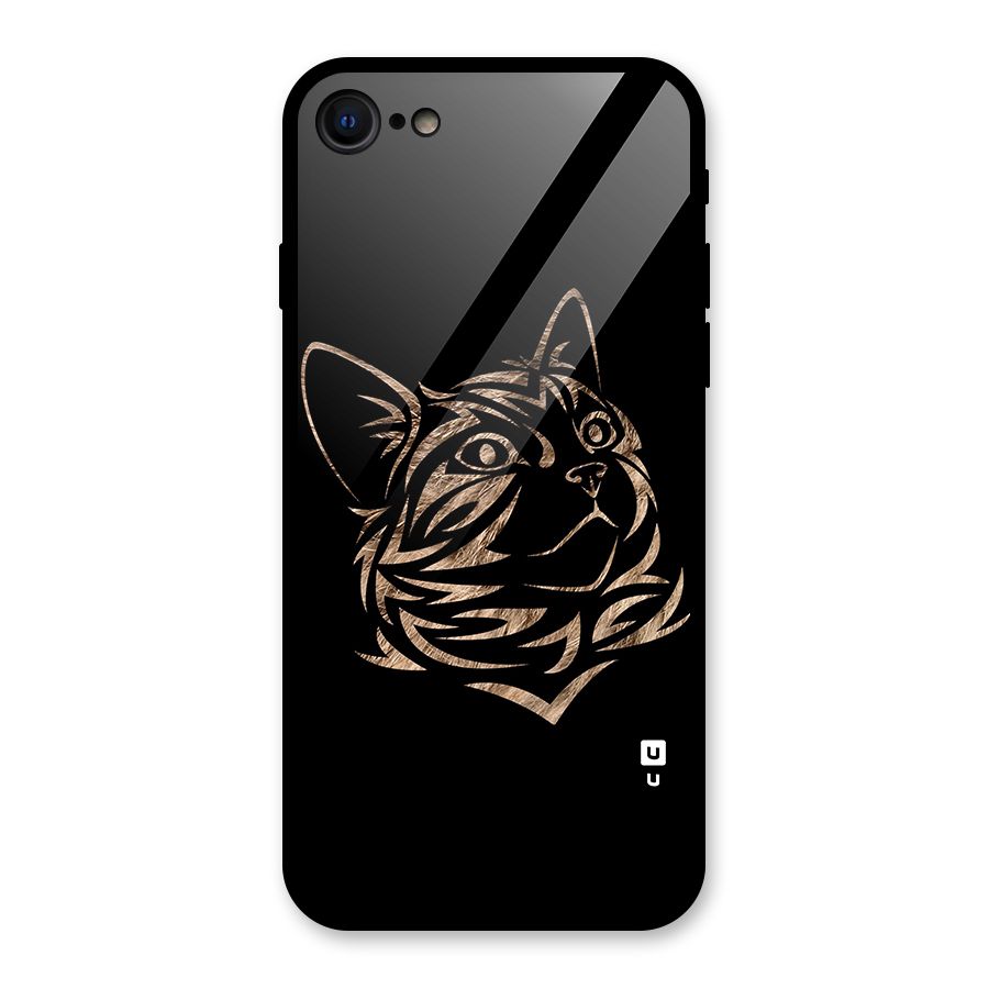 Tribal Cat Glass Back Case for iPhone 7
