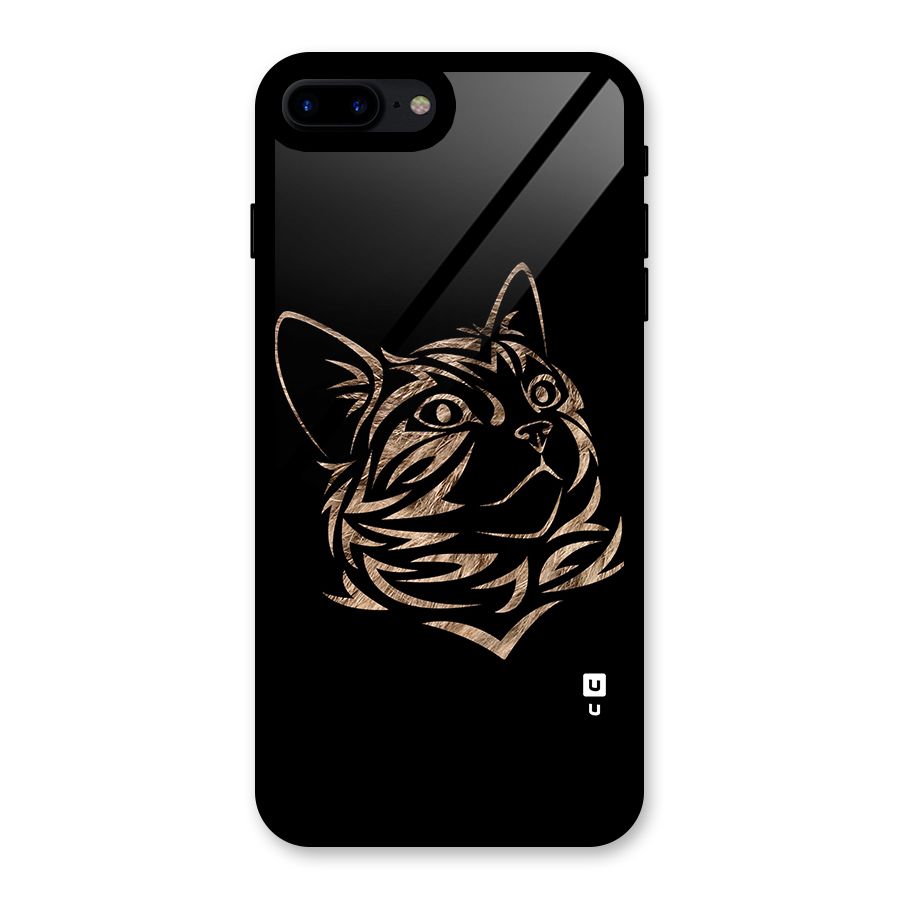 Tribal Cat Glass Back Case for iPhone 8 Plus
