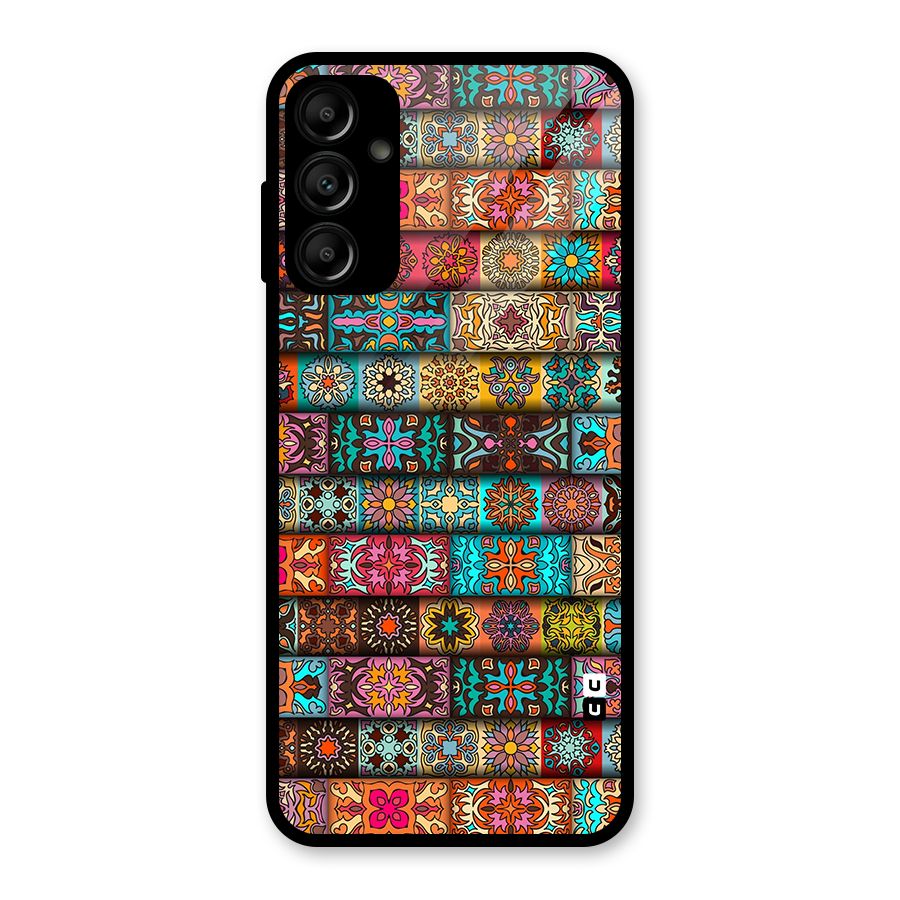 Tribal Seamless Pattern Vintage Decorative Glass Back Case for Galaxy A14 5G