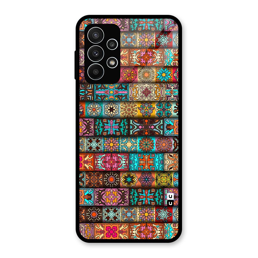 Tribal Seamless Pattern Vintage Decorative Glass Back Case for Galaxy A23