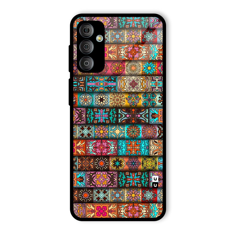 Tribal Seamless Pattern Vintage Decorative Glass Back Case for Galaxy F23