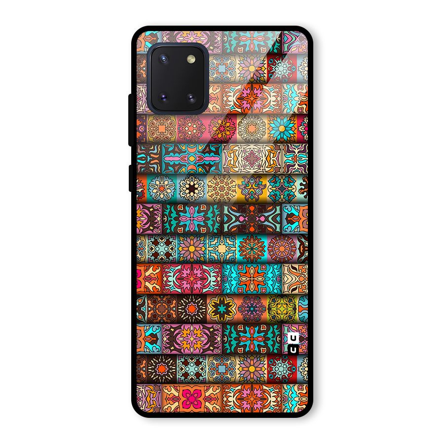 Tribal Seamless Pattern Vintage Decorative Glass Back Case for Galaxy Note 10 Lite