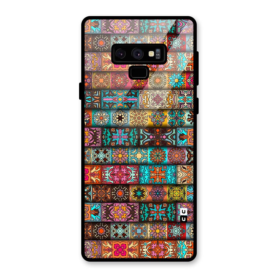Tribal Seamless Pattern Vintage Decorative Glass Back Case for Galaxy Note 9
