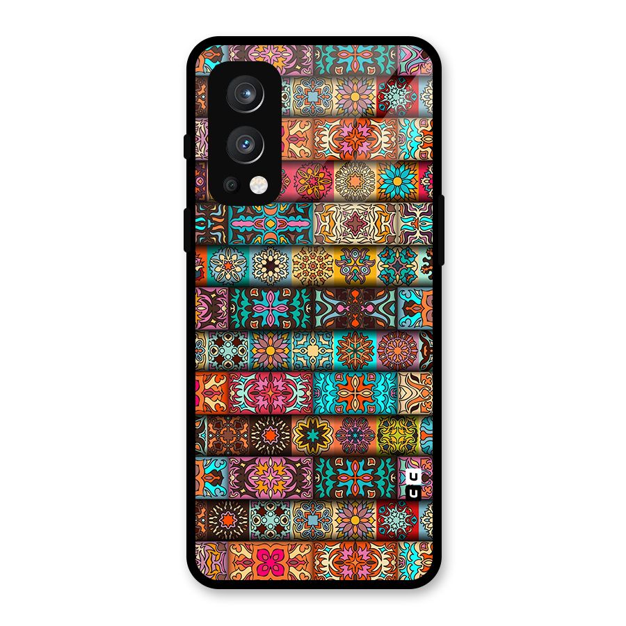 Tribal Seamless Pattern Vintage Decorative Glass Back Case for OnePlus Nord 2 5G