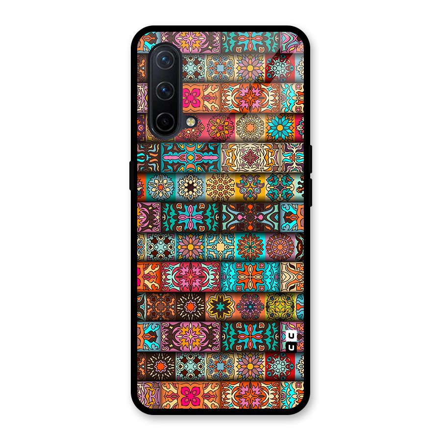Tribal Seamless Pattern Vintage Decorative Glass Back Case for OnePlus Nord CE 5G