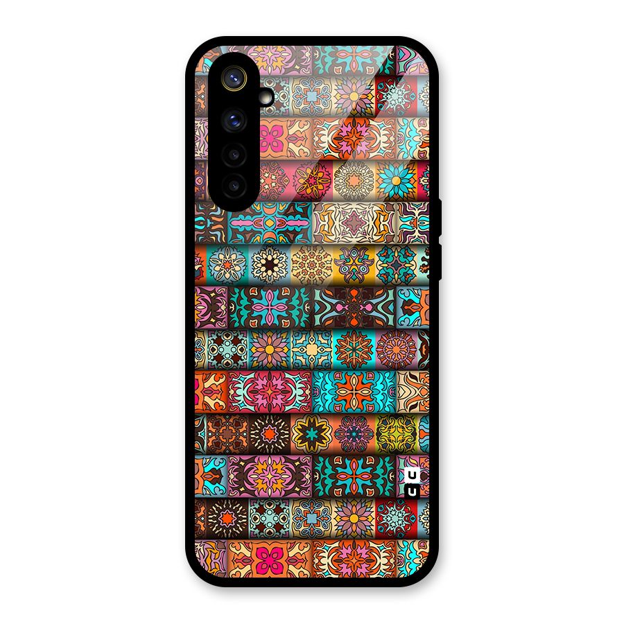 Tribal Seamless Pattern Vintage Decorative Glass Back Case for Realme 6i