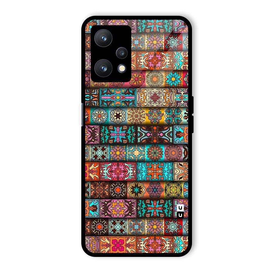 Tribal Seamless Pattern Vintage Decorative Glass Back Case for Realme 9 Pro 5G