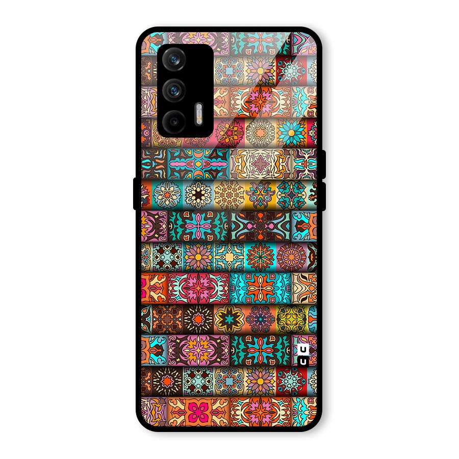 Tribal Seamless Pattern Vintage Decorative Glass Back Case for Realme GT 5G