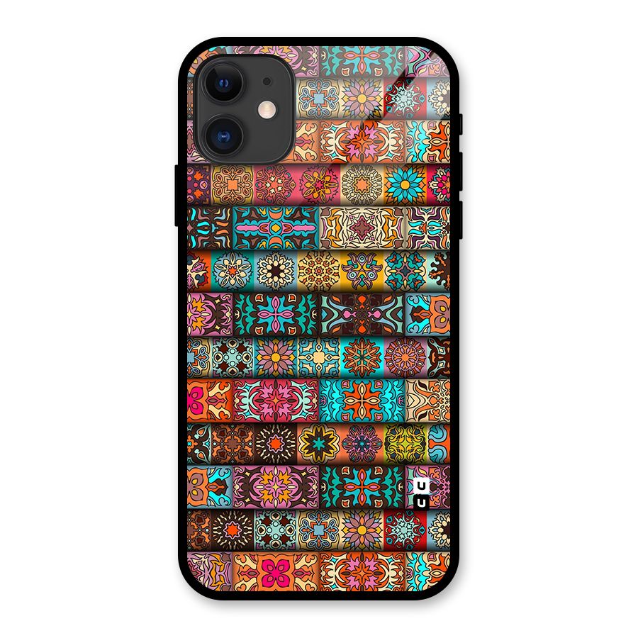 Tribal Seamless Pattern Vintage Decorative Glass Back Case for iPhone 11
