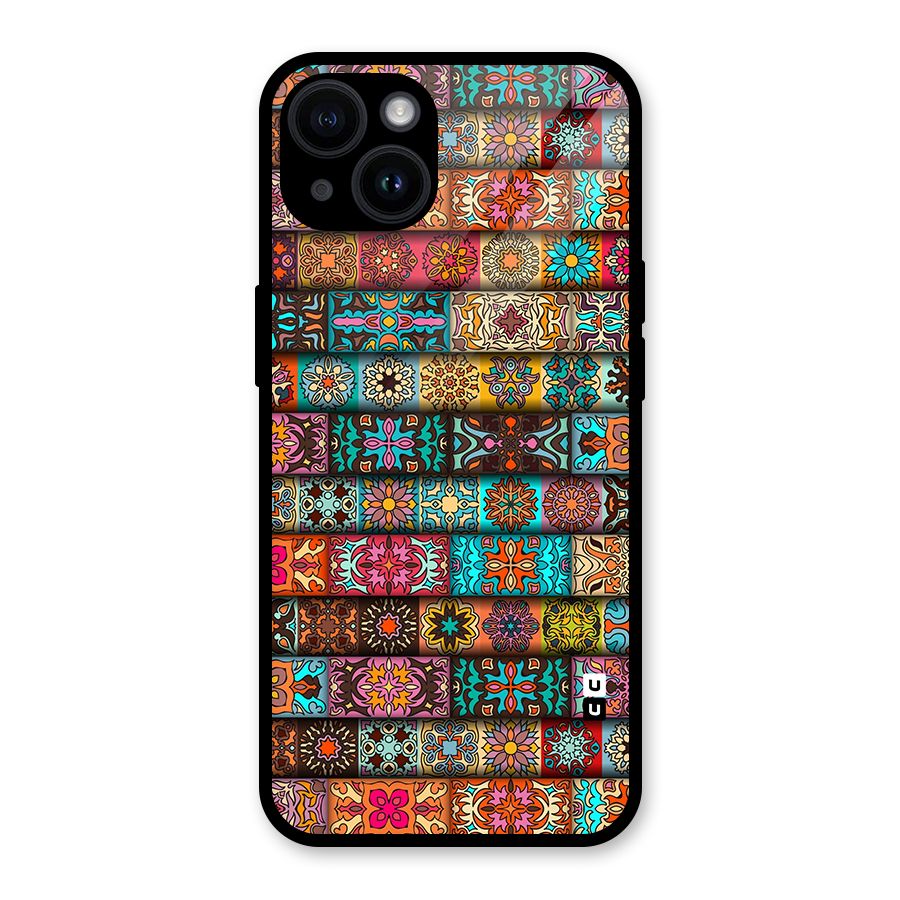 Tribal Seamless Pattern Vintage Decorative Glass Back Case for iPhone 14