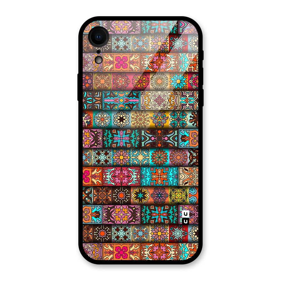 Tribal Seamless Pattern Vintage Decorative Glass Back Case for iPhone XR