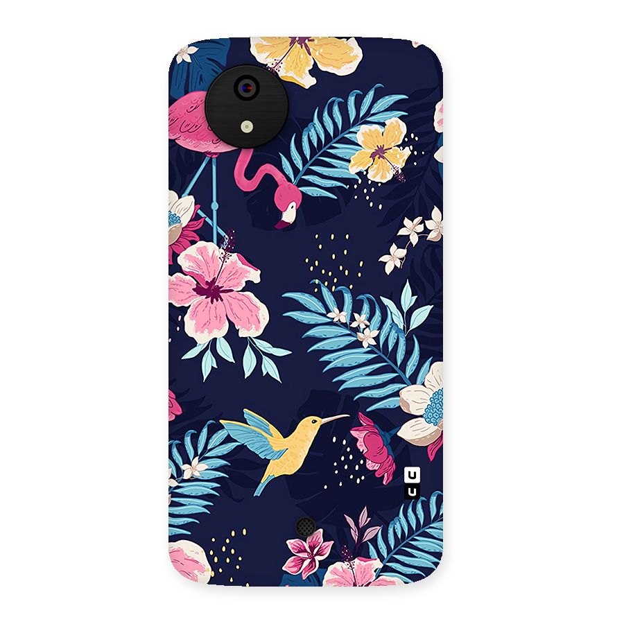 Tropical Flamingo Pattern Back Case for Canvas A1  AQ4501