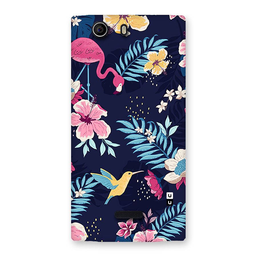 Tropical Flamingo Pattern Back Case for Canvas Nitro 2 E311
