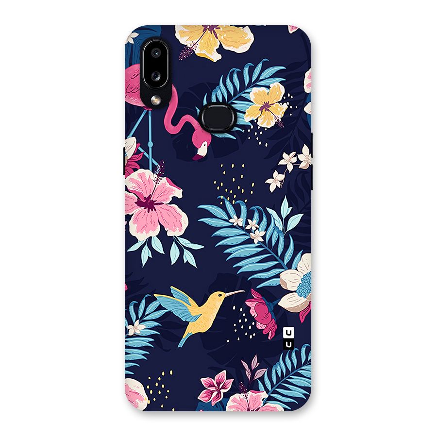 Tropical Flamingo Pattern Back Case for Galaxy A10s